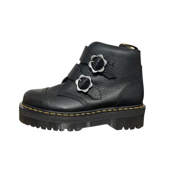 New! Dr. Martens Devon Buckle Flower Leather Platform Boots - US 10 - Picture 12 of 15